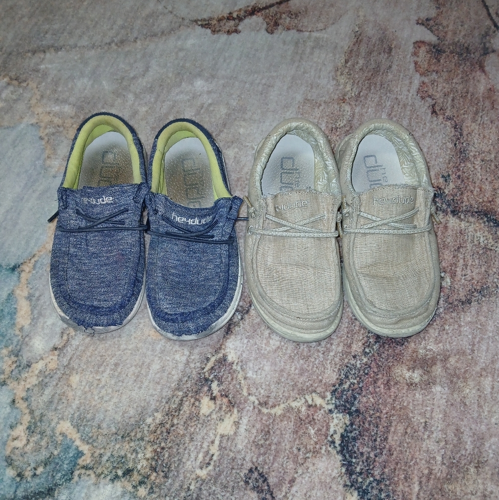 Hey Dude Kids Shoes - Blue and Tan